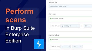 How to perform scans in Burp Suite Enterprise Edition