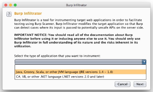 Export the Burp Infiltrator installer