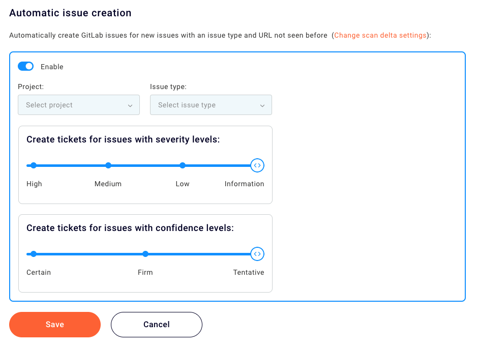 Enable automatic issue creation for GitLab